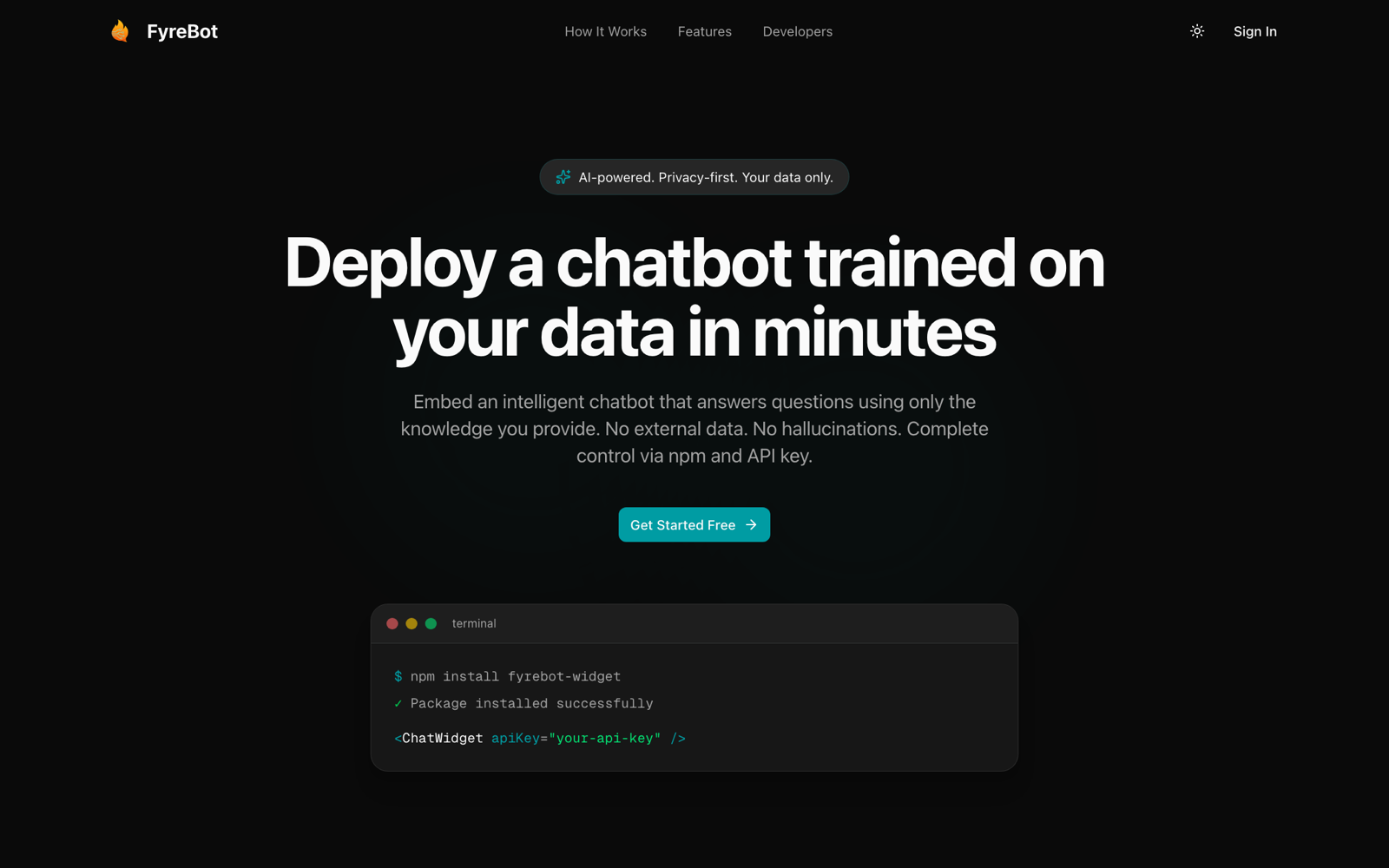 FyreBot — screenshot